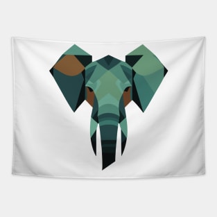 Geometric design of an elephant face Tapestry