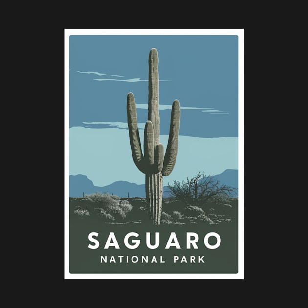 Minimal Poster of  Cactus, Saguaro National Park by Perspektiva