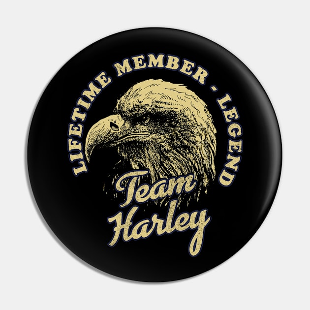 Harley Name - Lifetime Member Legend - Eagle Pin by Stacy Peters Art