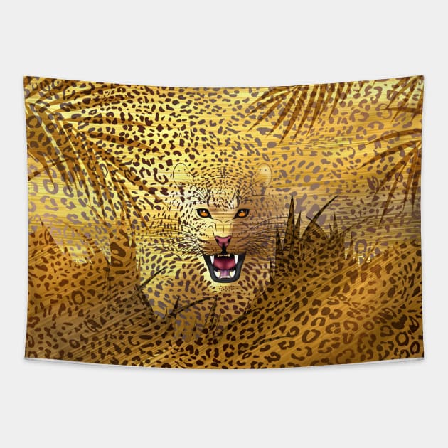 Leopard Territory 2 Tapestry by B&K