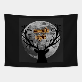 moon shadow,moonlit night Tapestry