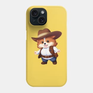 Cute Cowboy Corgi Phone Case