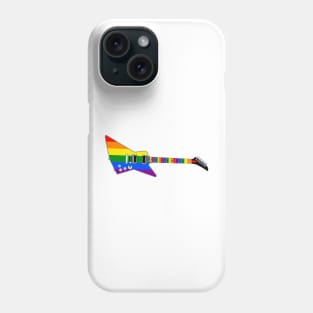 Pride Flag Electric Guitar Phone Case