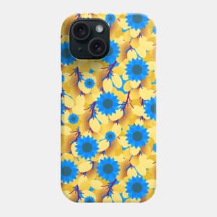 Grapeful memories with grapes and sunflowers pattern, version 2 Phone Case