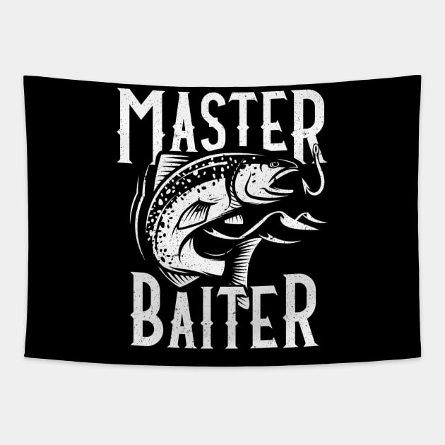 Master Baiter white print Tapestry by G! Zone