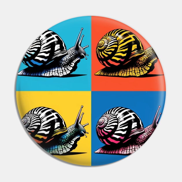 Zebra Nerite - Cool Tropical Fish Pin by PawPopArt