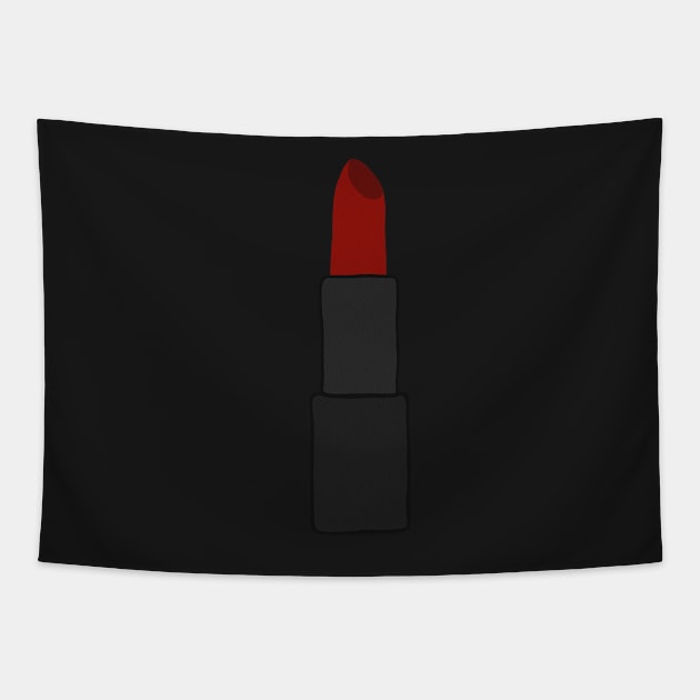 Red crimson lipstick Tapestry by EmeraldWasp