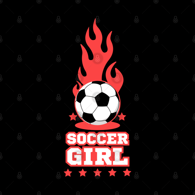 Soccer Girl - Black - Soccer Players Girls by Millusti