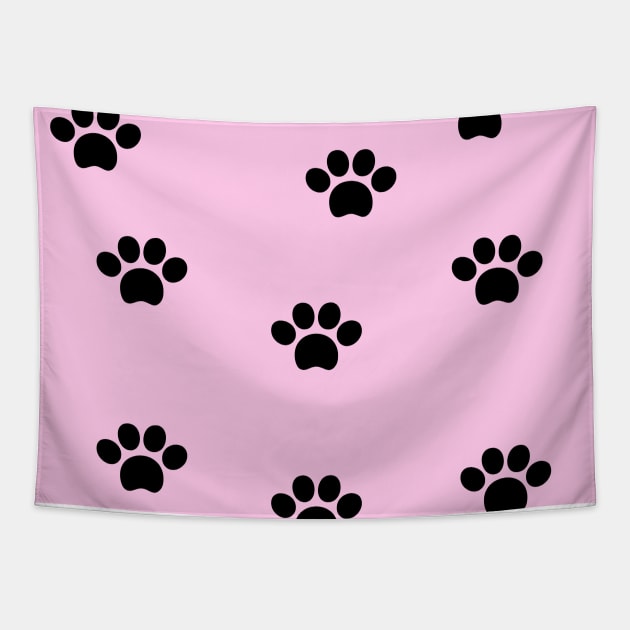 Paw pattern Tapestry by Word and Saying