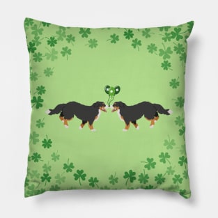 Bernese Mountain Dog for Saint Patrick's Day Lovers Pillow