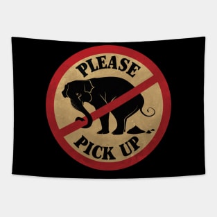 Pick up after Your Pet - Funny Poop Graphic Tapestry