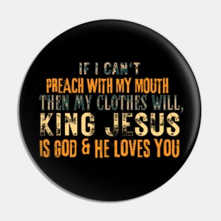 Preaching T-shirt Pin