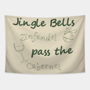 Christmas Wine Jingle Tapestry