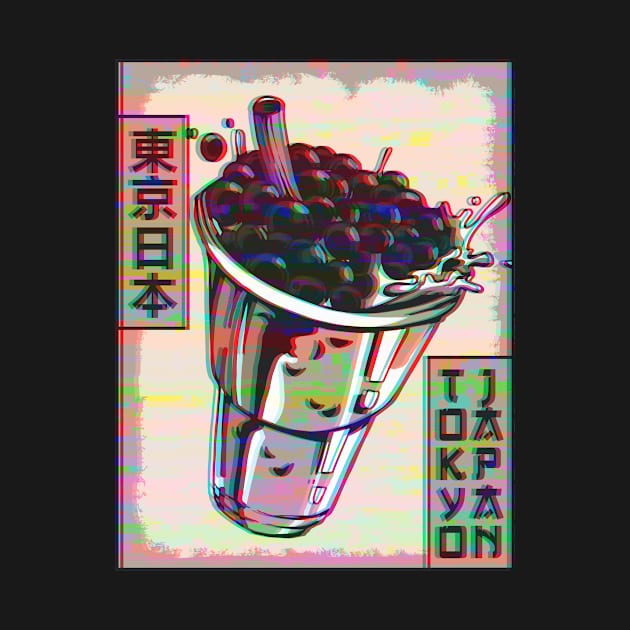 Boba Tea Bubble Tea Tokyo Japan Vaporwave Aesthetic Vintage Gift by Alex21