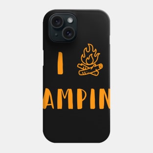 I Love Camping am Lagerfeuer I Camper und Wanderer Phone Case