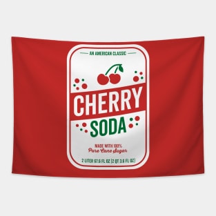Cherry Soda Label Design Tapestry