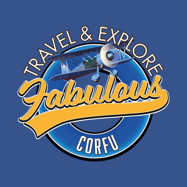 travel explore fabulous Corfu logo by nickemporium1