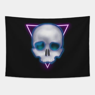 Cyberpunk Skull - Blue / Pink Tapestry