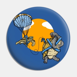 Sea Turtle and Tortoise Parasailing Pin