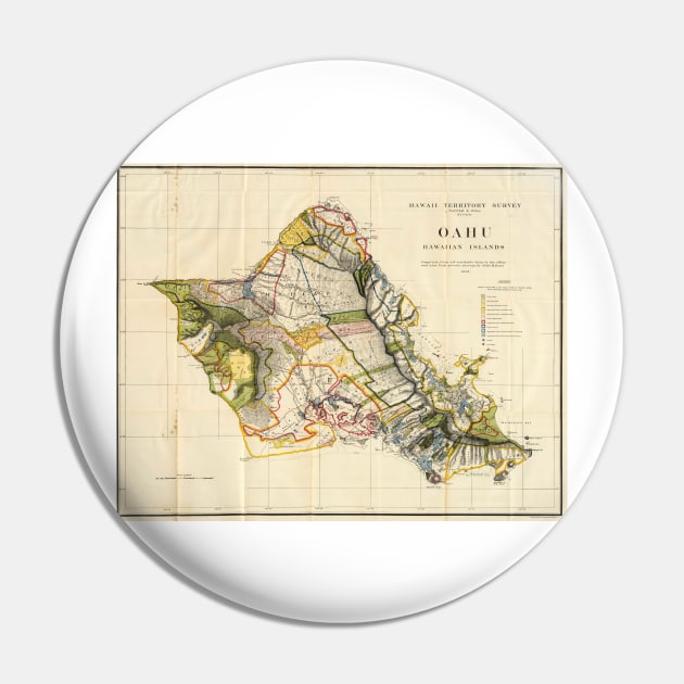 Vintage Map of Oahu Hawaii (1906) Pin by Bravuramedia