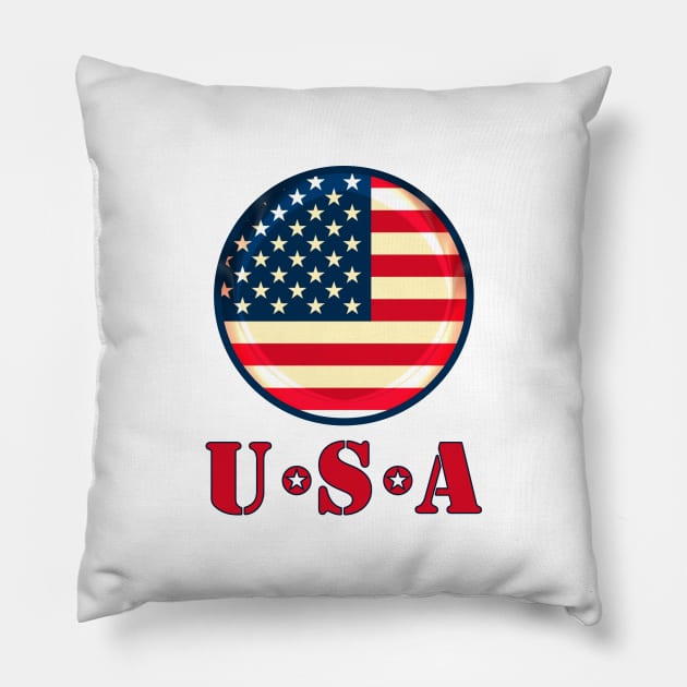 USA Pillow by Gaspar Avila