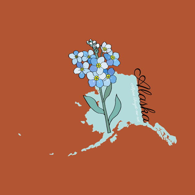 Alaska State Flower by Hanatist Studio