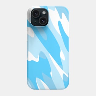 blue and white camo abstract Phone Case