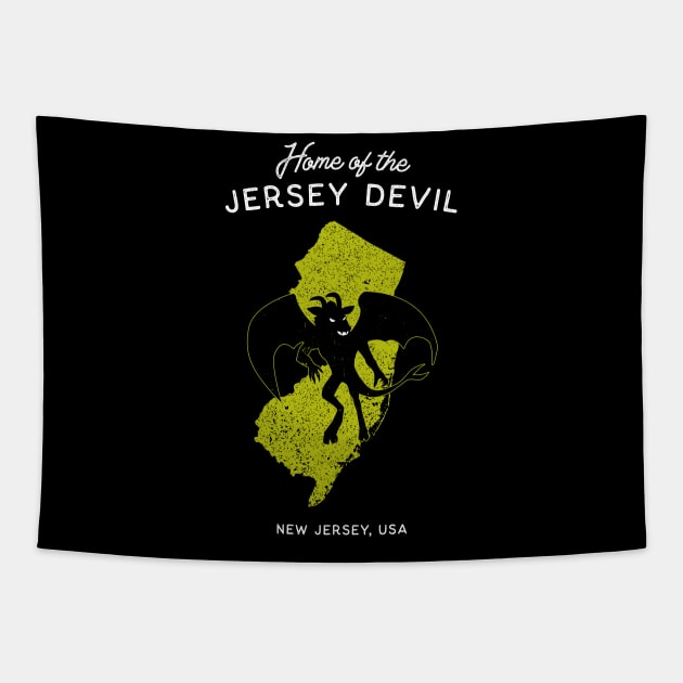 Home of the Jersey Devil - New Jersey, USA Tapestry by Strangeology