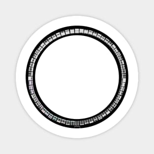 64 symbols circle (white and grey) Magnet