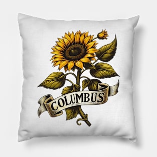 Columbus Sunflower Pillow