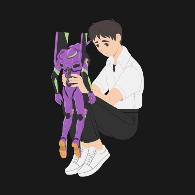 Shinji & Unit-01 by Janikainen