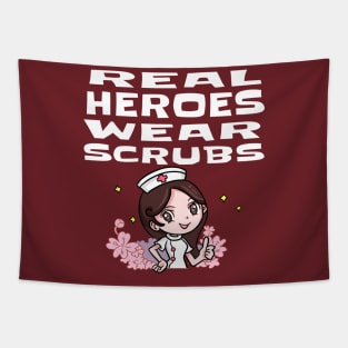 REAL HEROES WEAR SCRUBS Tapestry