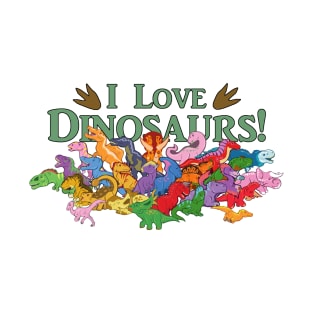 Cute and Colorful Dinosaurs T-Shirt