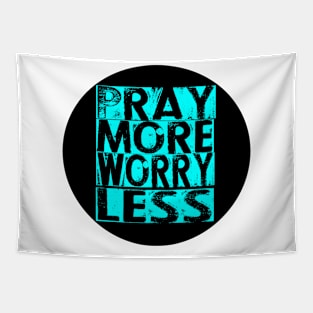 pray more christian Tapestry