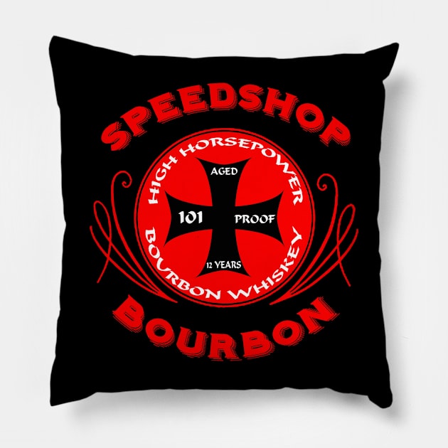 Speedshop Bourbon Pillow by WickedNiceTees