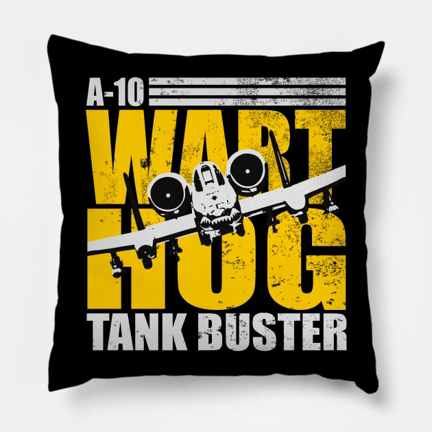 A-10 Warthog (distressed) Pillow by TCP