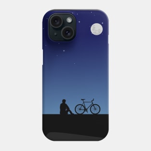 night Cycling alone Phone Case