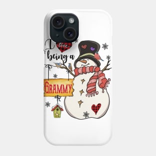 Grandma Gifts I Love Being A Grammy Snowman Matching Family Christmas Gifts Phone Case