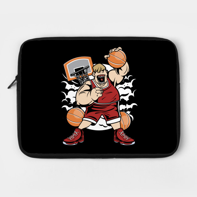 Fat Basketball Player Basketball Player Laptop Case Teepublic