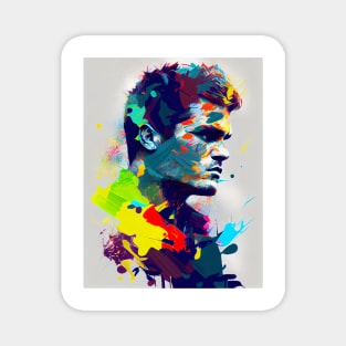 Abstract pop art style portrait of man Magnet