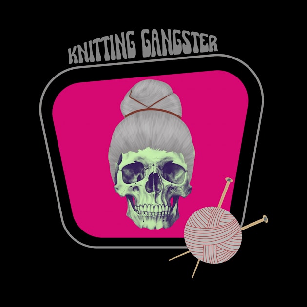 Knitting gangster skull by happygreen