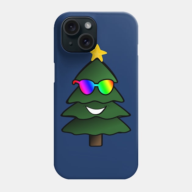 Cool Christmas Tree Phone Case by SandraKC