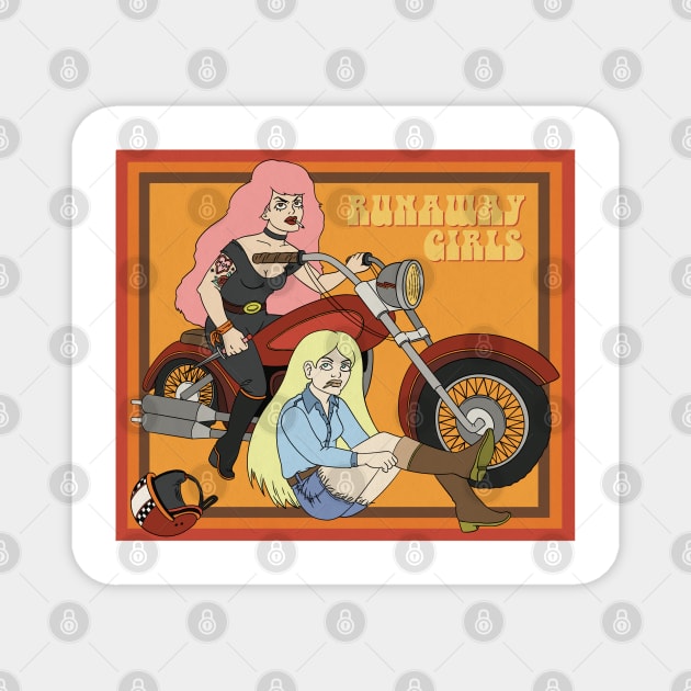 Runaway girls Magnet by atomiqueacorn