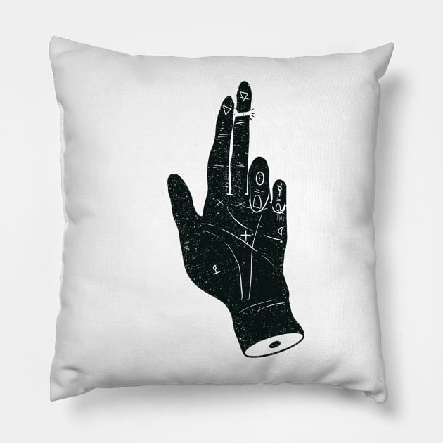 pow pow Palmistry Pillow by DrSoed