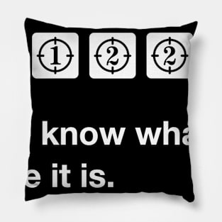 Bang the dice You know what time it is Pillow