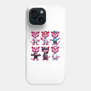 Cute Pink Panther Professions Phone Case