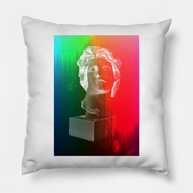 Rainbow bust Pillow by GroatsworthTees