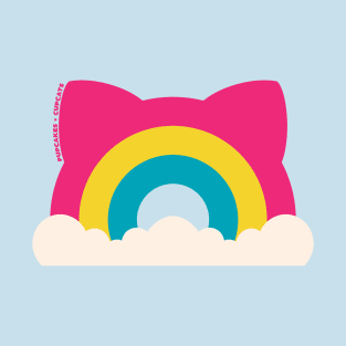 Pan Pride Cat Ear Rainbow T-Shirt