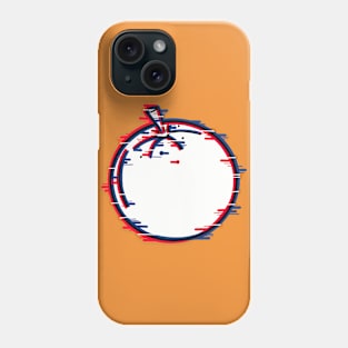 Orange design with a glitch effect Phone Case