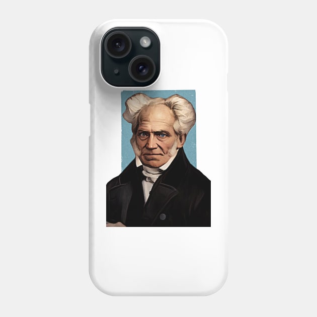 German Philosopher Arthur Schopenhauer illustration Phone Case by Litstoy 